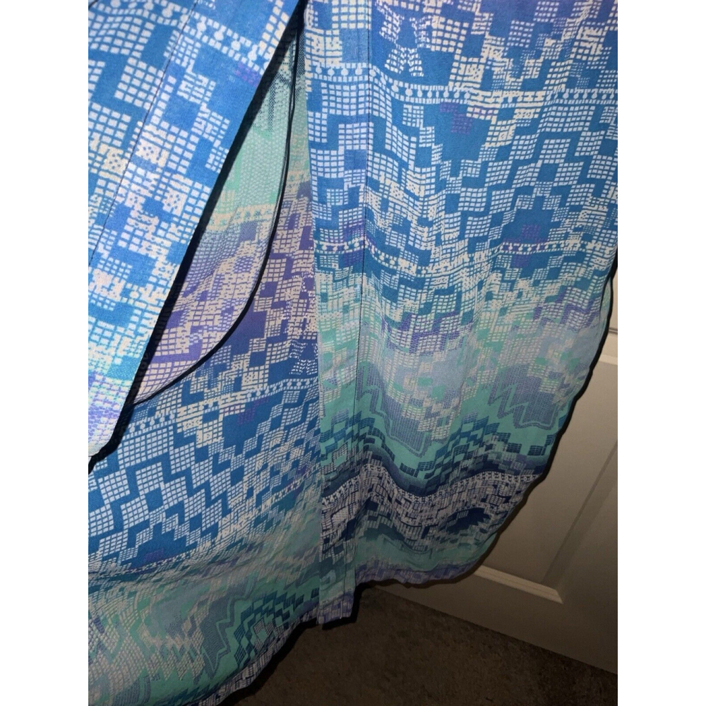 Jessica Simpson Dress Sleeveless Maxi Womens Size Small Blue Green Racerback - Picture 4 of 8